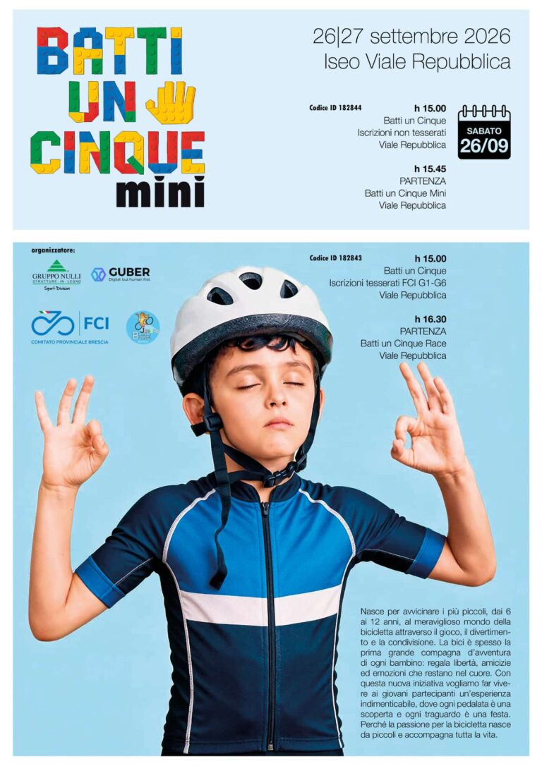 Batti un Cinque Mini a Iseo una giornata dedicata ai piccoli ciclisti